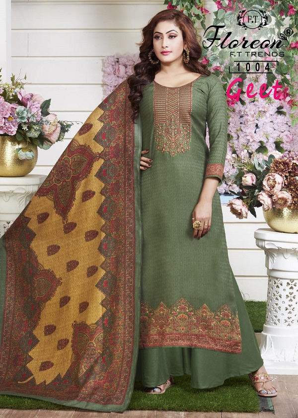 Floreon Geet Exclusive Wear Wholesale Dress Material Collection